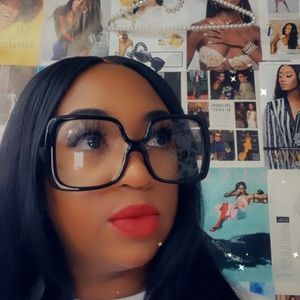 Oversized vintage square frame sunglasses clear